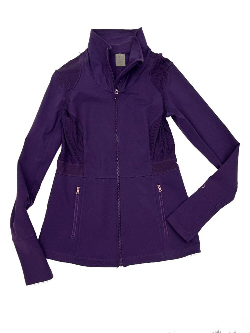 Calia by Carrie Underwood Purple Core Fitness Full Zip Track Jacket Womens M